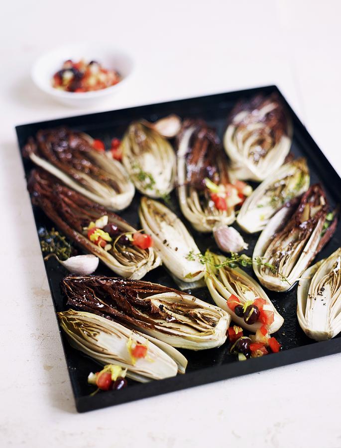 Roasted Chicory With Vegetable Vinaigrette Photograph by Tuma, Clara ...