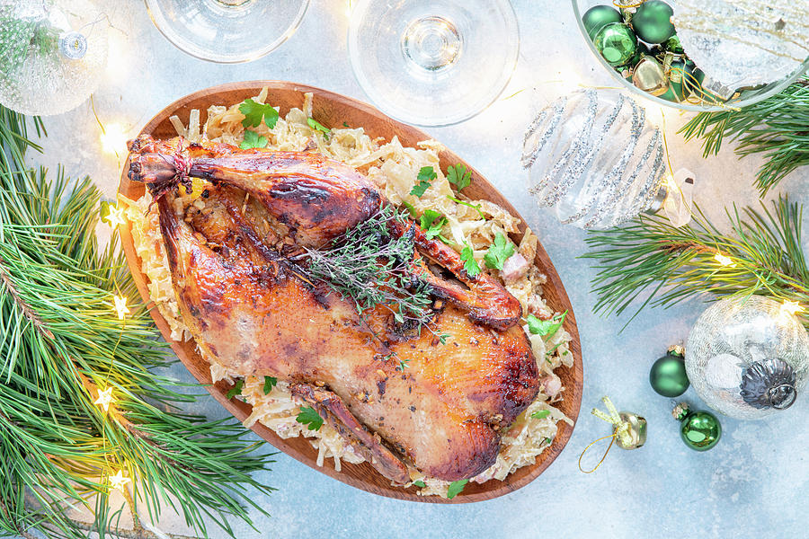 Roasted Duck For Christmas Photograph by Irina Meliukh