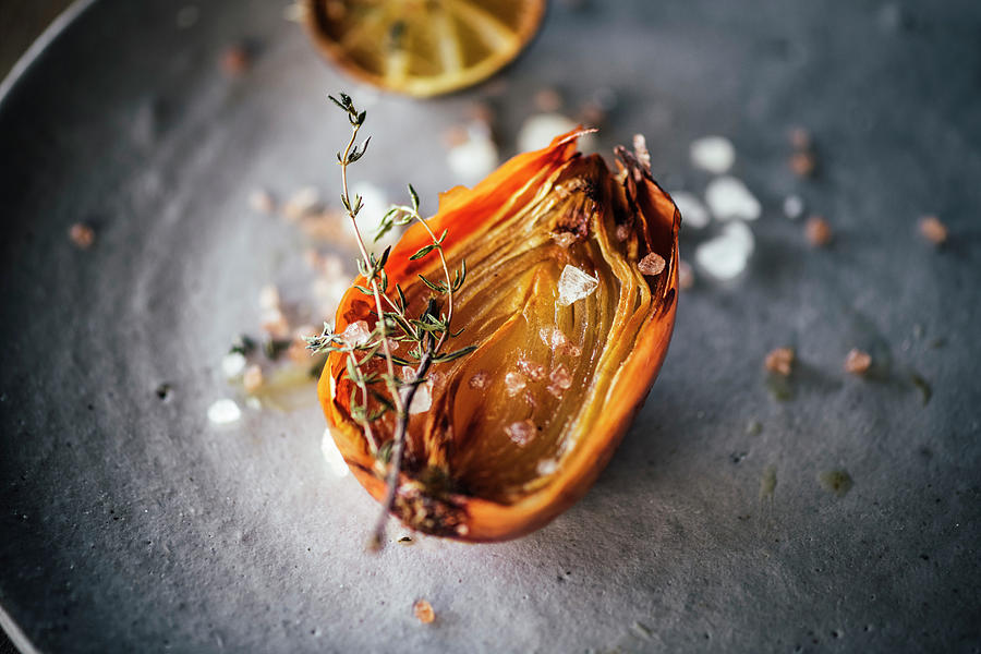 Roasted Onion With Thyme Photograph by Hein Van Tonder