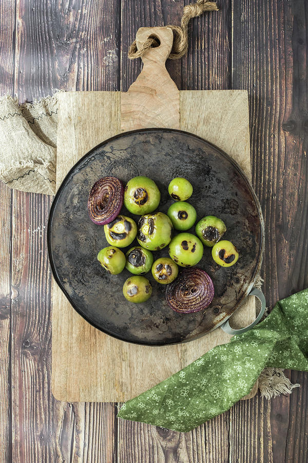 Roasted Tomatillos Photograph by Vernica Orti