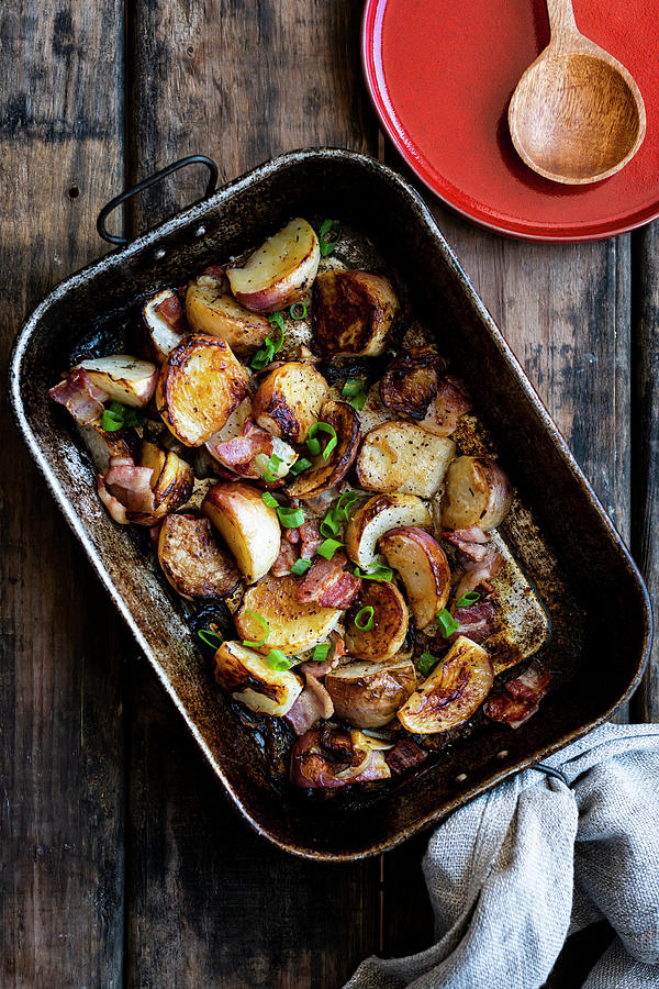 Roasted Turnips With Onions And Bacon Photograph by Hein Van Tonder