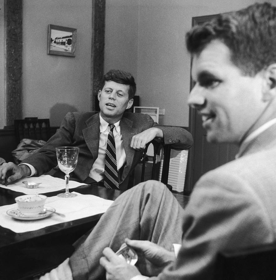 Robert & John F. Kennedy Photograph by Three Lions