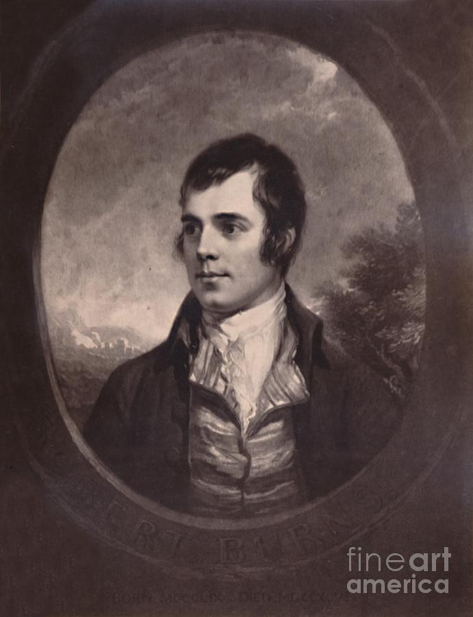 Robert Burns Scottish Poet 19th Century Drawing by Print Collector