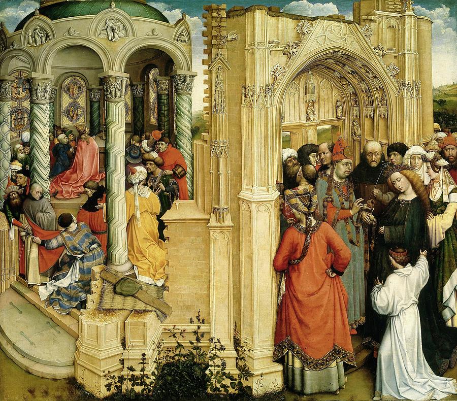 Robert Campin / 'The Betrothal of the Virgin', ca. 1420, Flemish School ...