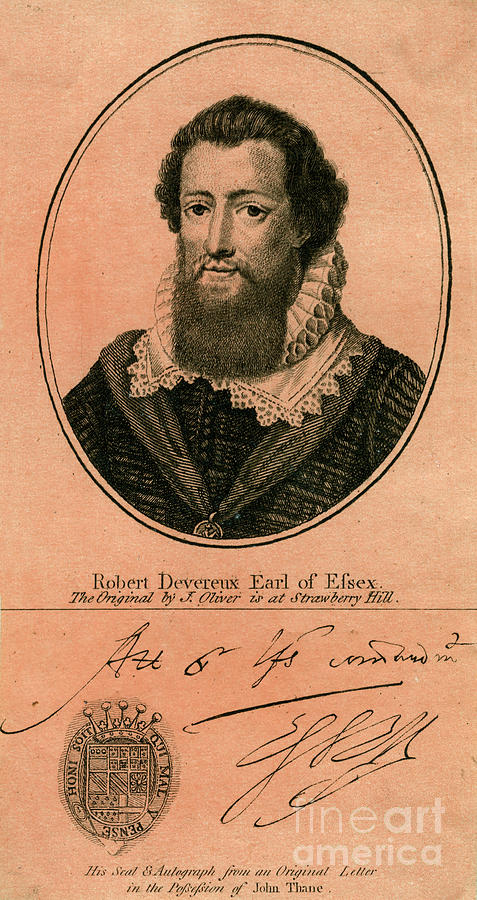 Robert Devereux, 2nd Earl Of Essex Drawing by Print Collector