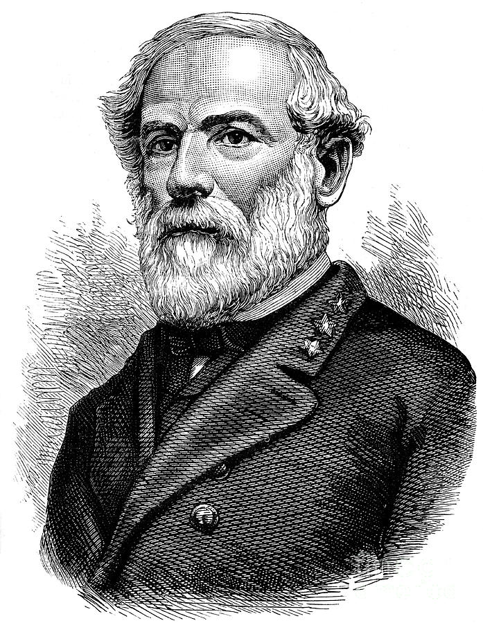 Robert E Lee, Confederate General Drawing by Print Collector
