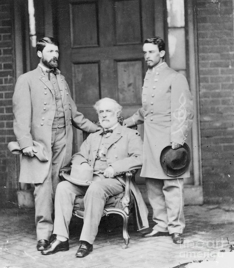 Robert E. Lee, His Son And His Aide Photograph by Bettmann