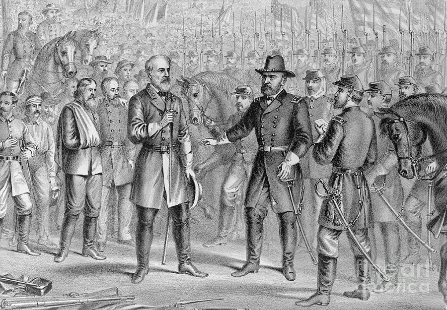 Robert E. Lee Surrendering To Ulysses Photograph by Bettmann