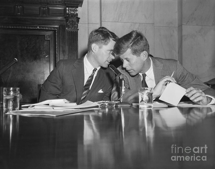Robert F. And John F. Kennedy Photograph by Bettmann