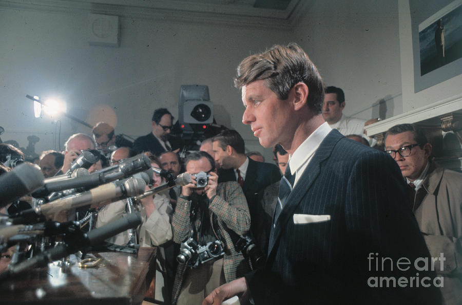Robert F. Kennedy At Press Conference Photograph by Bettmann