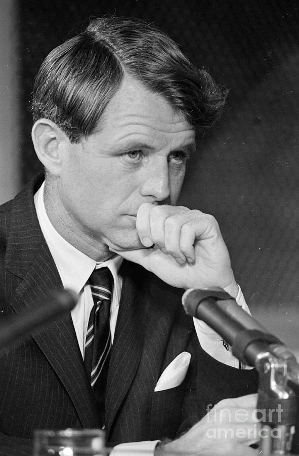 Robert F. Kennedy In Pensive Mood by Bettmann