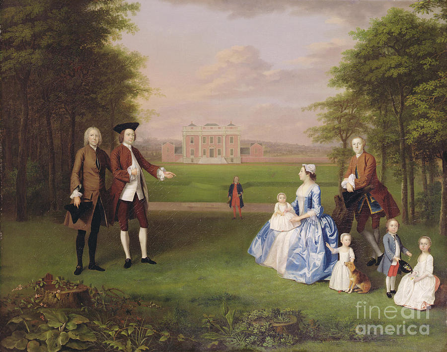 Robert Gwillym Of Atherton And His Family, C.1745-7 Painting by Arthur ...