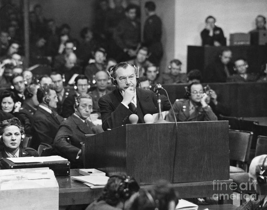 Robert H Jackson At Nurnberg Trials Photograph by Bettmann