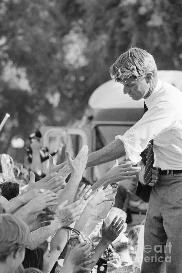 Robert Kennedy On Campaign Trail Photograph by Bettmann