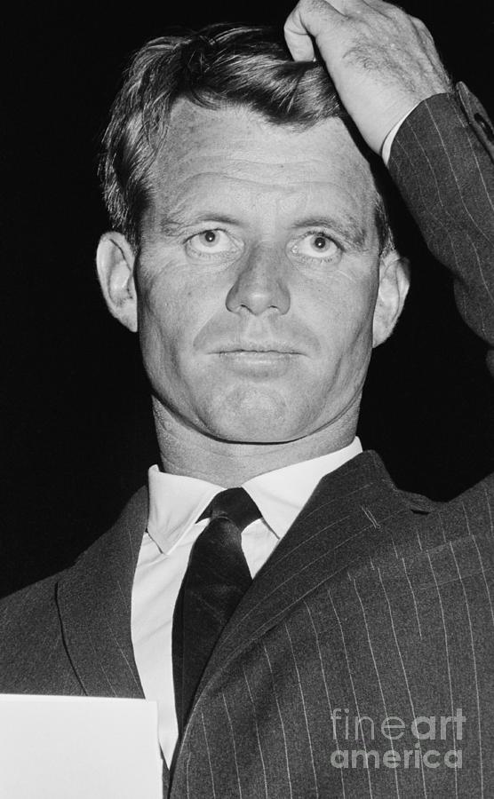Robert Kennedy Scratching His Head Photograph by Bettmann