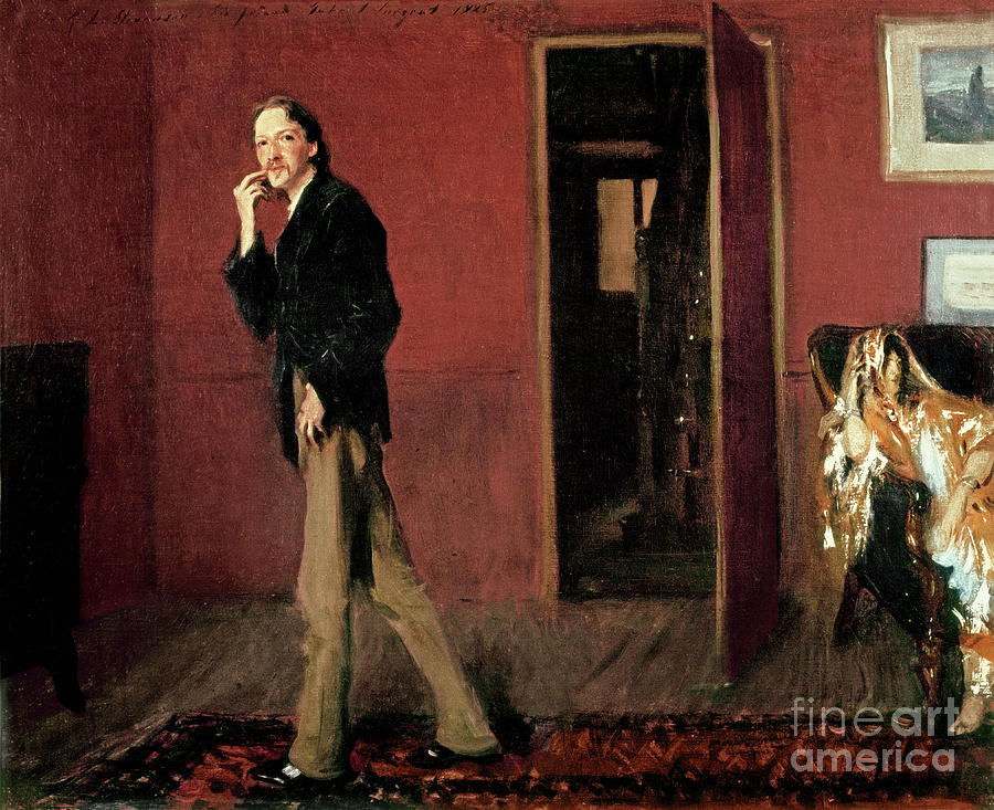 Robert Louis Stevenson And His Wife, 1885 Painting by John Singer ...