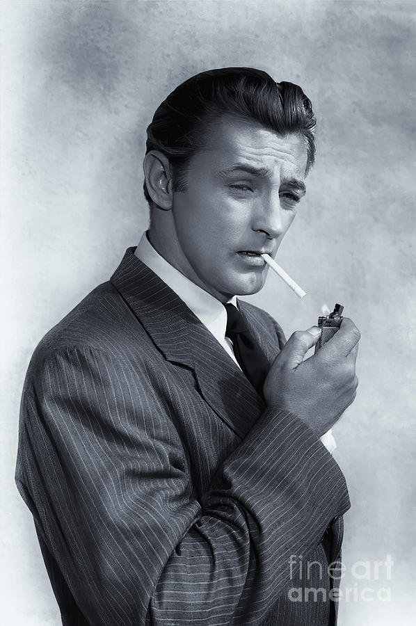 Robert Mitchum Mixed Media - Robert Mitchum Lit by Kultur Arts Studios Robert Mitchum Mixed Media - Robert Mitchum Lit by Kultur Arts Studios