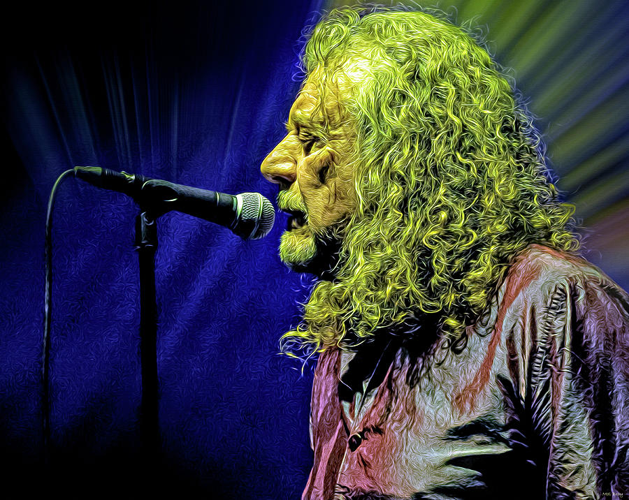 Robert Plant Singer Digital Art by Mal Bray