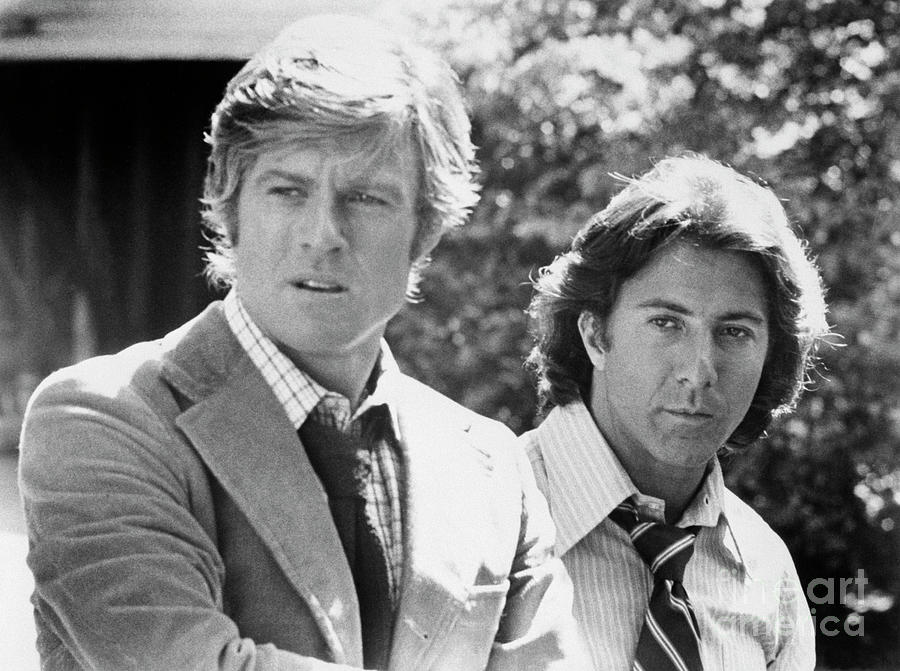 Robert Redford And Dustin Hoffman by Bettmann