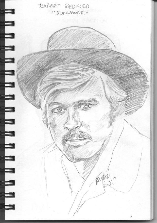 Robert Redford Drawing by Bryan Bustard