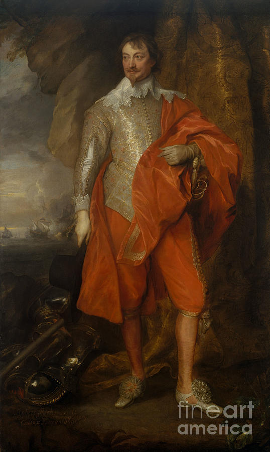 Robert Rich, Second Earl Of Warwick, C.1632-35 Painting by Anthony Van ...