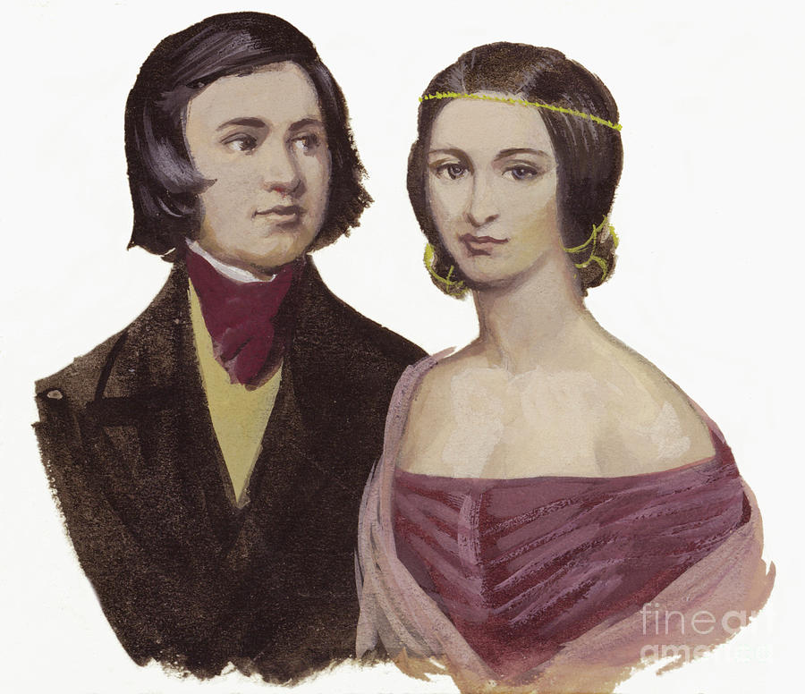 Robert Schumann and Clara Schumann  Painting by Ralph Bruce