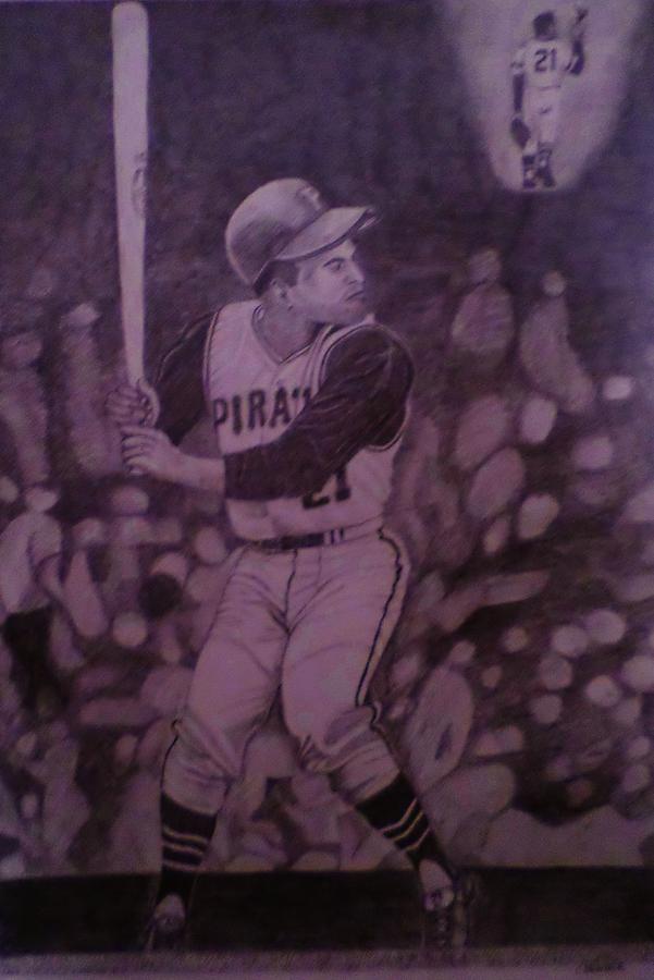 Roberto Clemente Drawing by Christy Saunders Church