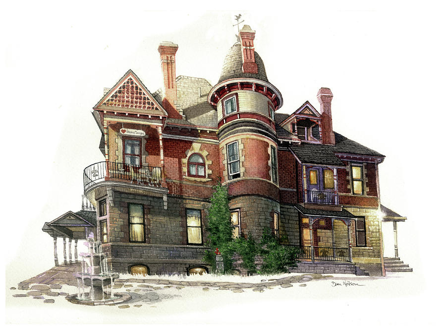 Roberts Mansion, Spokane, WA Painting by Dan Nelson