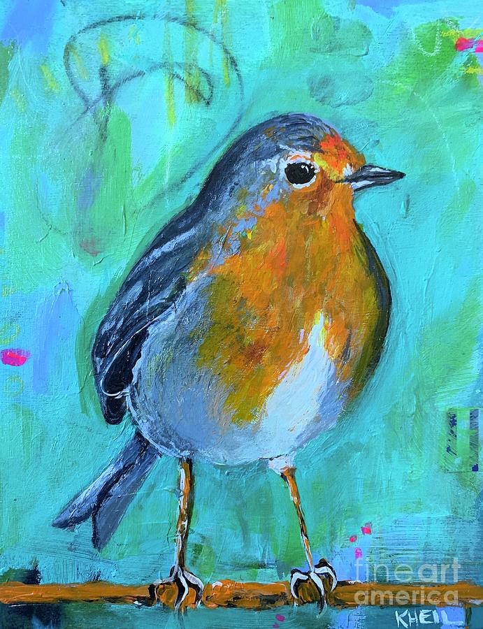 Robin Painting by Kim Heil