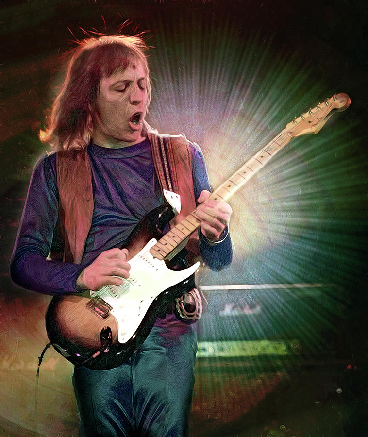 Robin Trower Mixed Media by Mal Bray