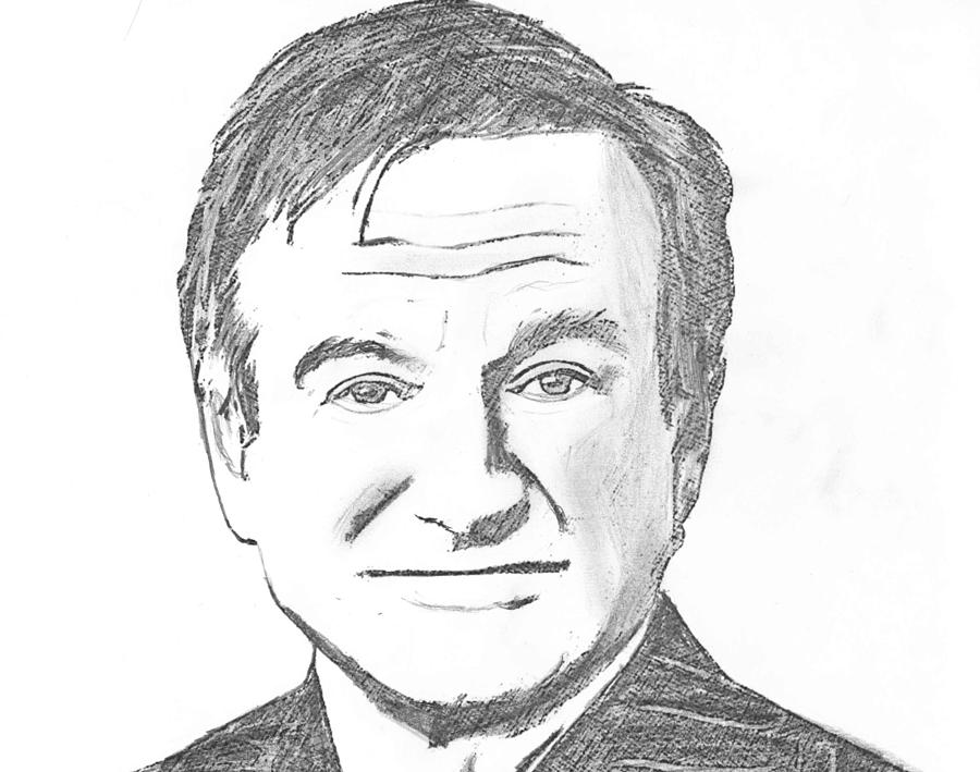 Robin Williams Drawing by Robert Scott - Pixels