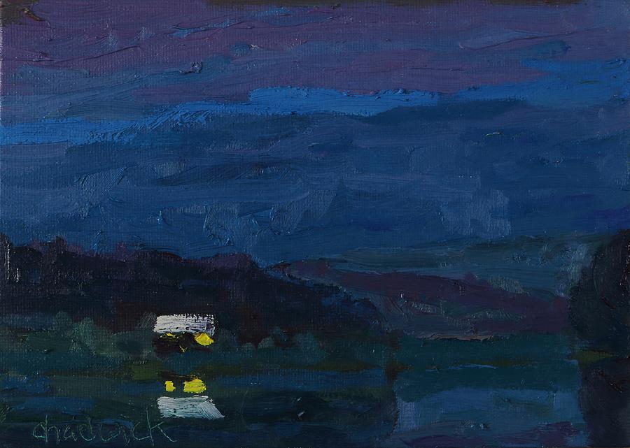 Robinson Lake Nocturne Painting by Phil Chadwick