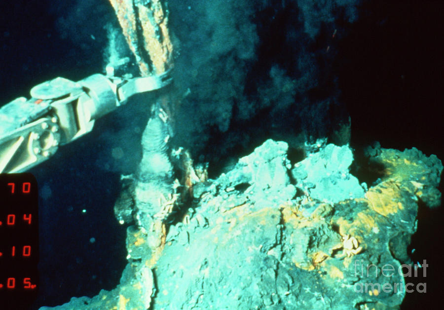 Robot Arm Taking A Sample Of A Hydrothermal Vent Photograph By B ...