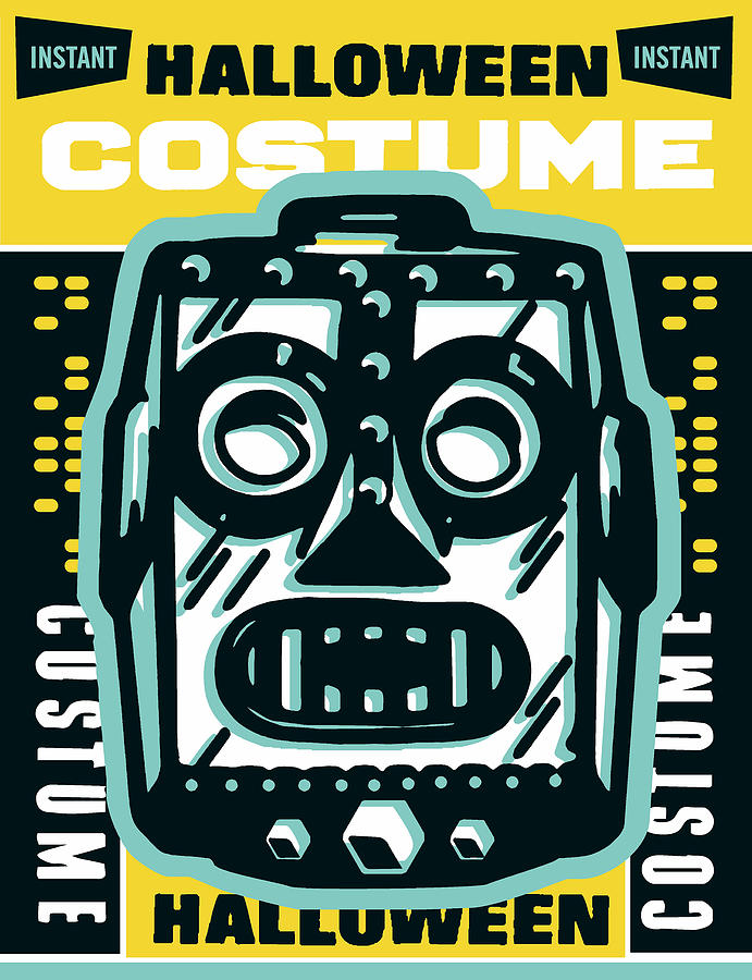 Halloween Drawing - Robot Halloween costume by CSA Images