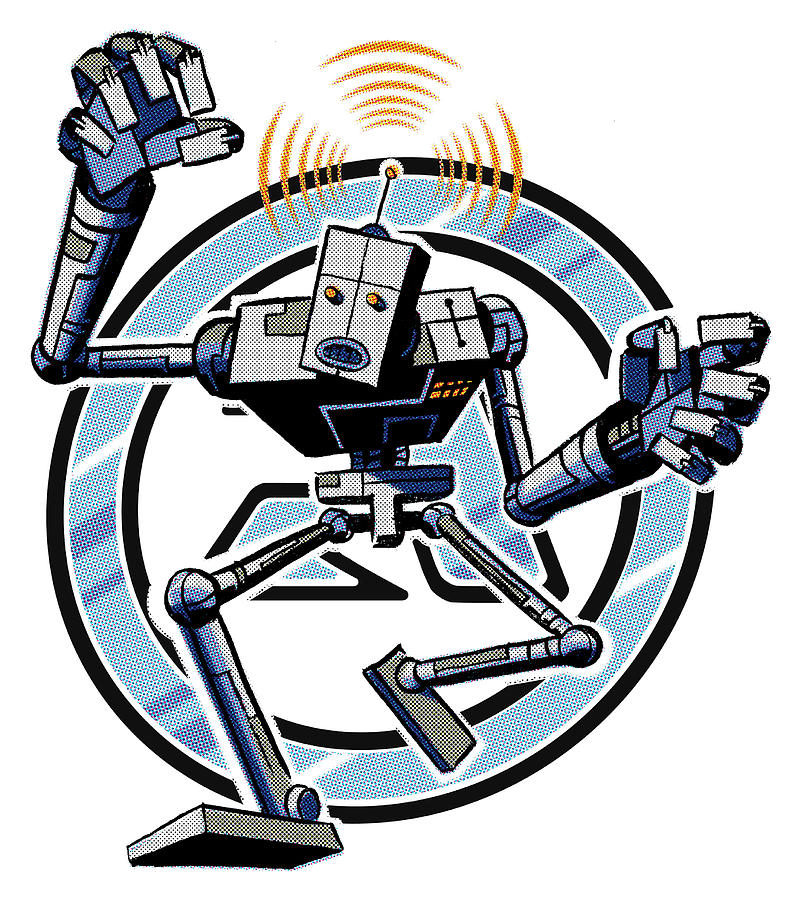 Science Fiction Drawing - Robot on Seal by CSA Images