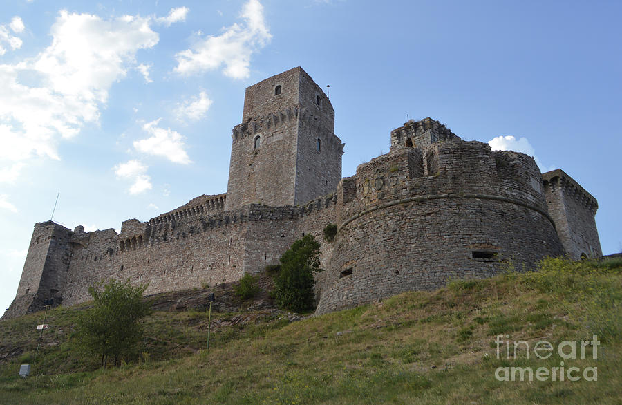 Castle Photograph - Rocca Maggiore Fortress in Assisi by Aicy Karbstein