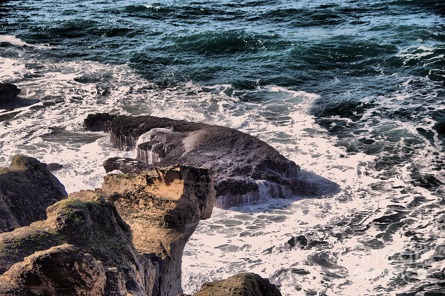 Rock And Ocean Photograph
