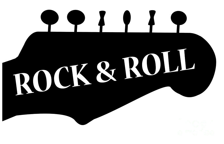 Rock And Roll Guitar Headstock Digital Art