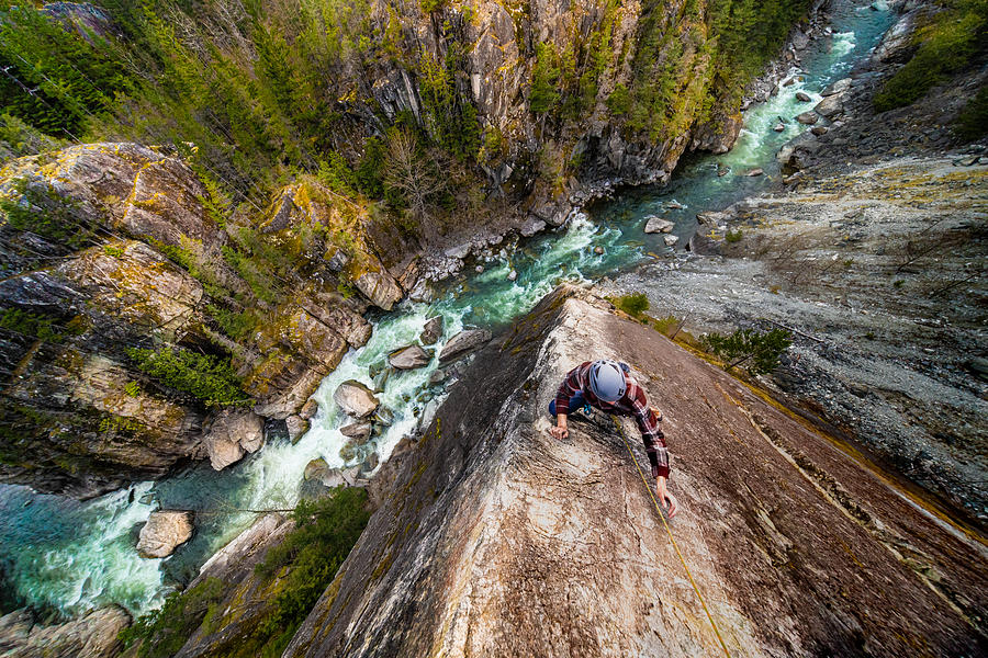 Rope Photograph - Rock Climbing In Squamish by Leonardo Iezzi