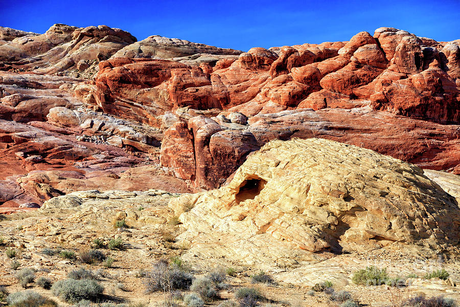 Rock Dwellings at the Valley of Fire Photograph by John Rizzuto