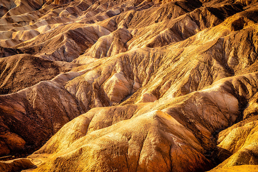 Landscape Photograph - Rock Formation At Zabriskie Point by Dieter Walther