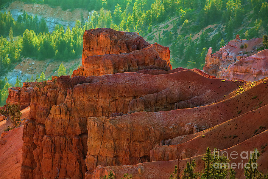 Rock Formations At Cedar Breaks National Park Photograph by Doug Sturgess