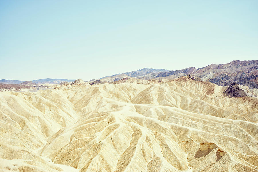 Death Valley National Park Digital Art - Rock Formations At Zabriskie Point, Death Valley, California, Usa by Gu