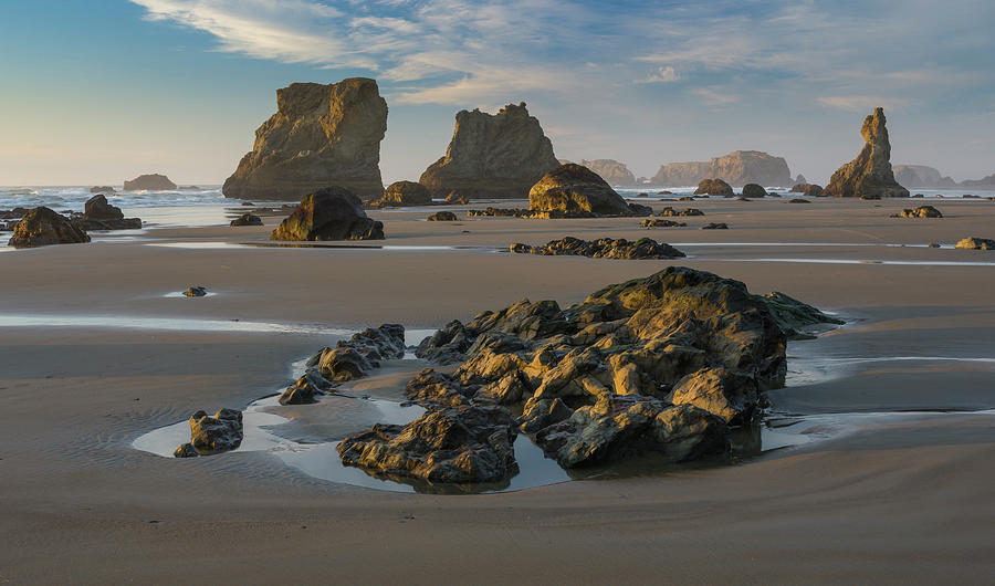Rock Formations On Beach, Bandon Photograph by Panoramic Images