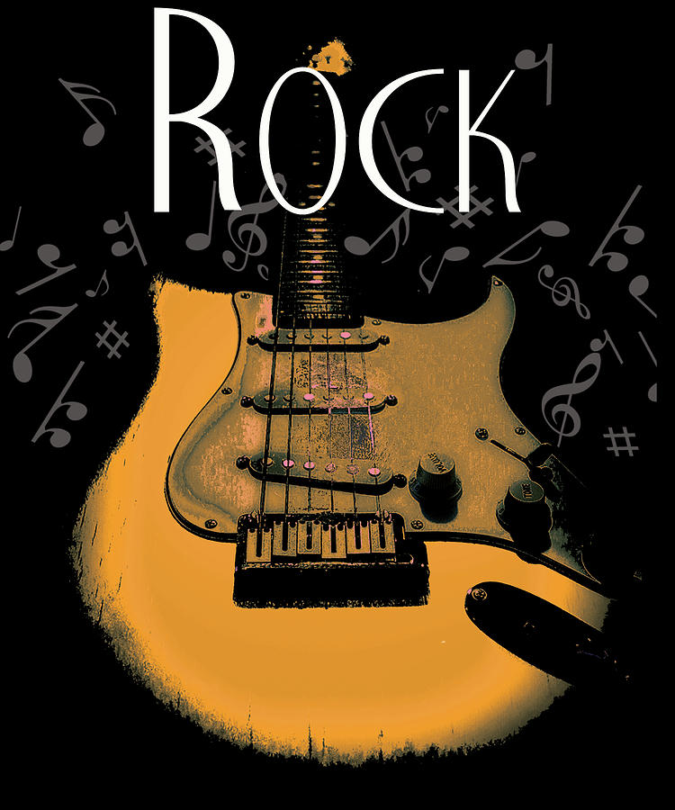 Rock Guitar Music Notes Digital Art by Guitarwacky Fine Art