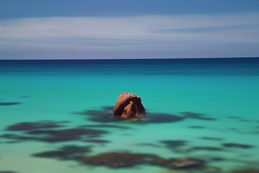 Rock In Indian Ocean, Cape Naturaliste Photograph by Peter Adams