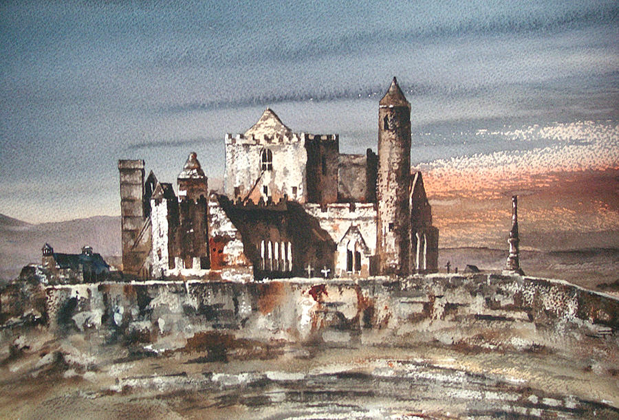 Rock Of Cashel, Tipperary. Painting by Val Byrne
