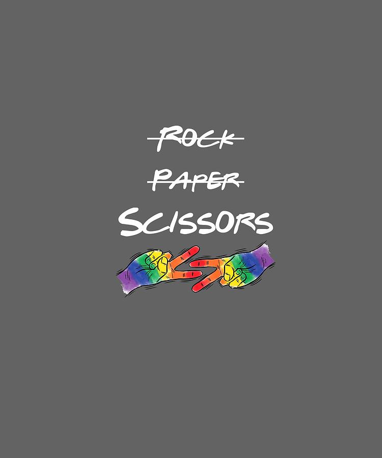 Rock Paper Scissors Lesbian Pride T T Shirt Premium T Shirt Digital