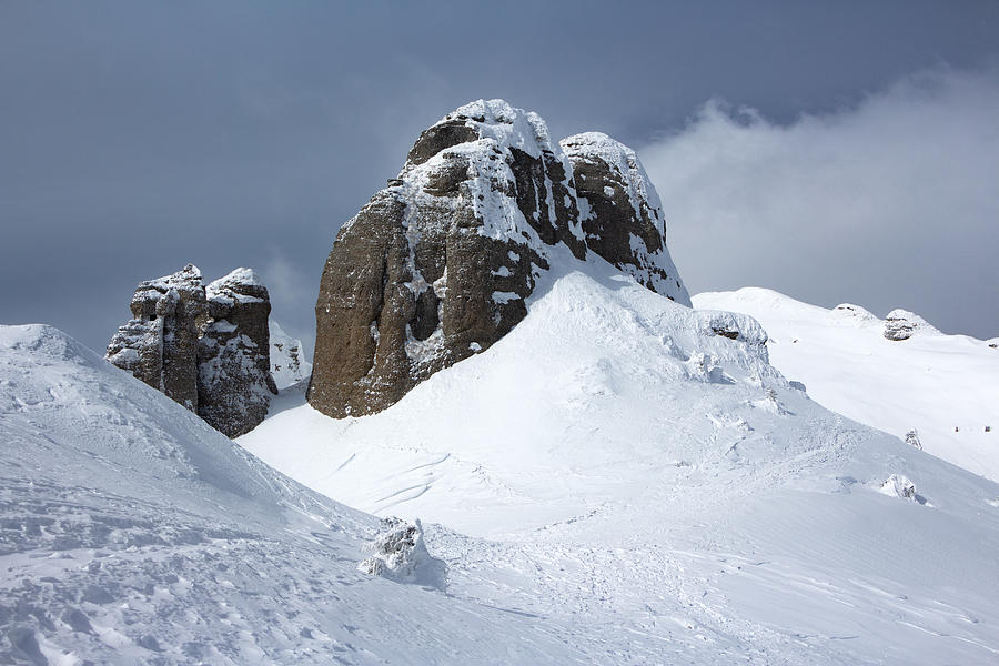Rock Pillars Covered By Snow Photograph by Ori Feldman
