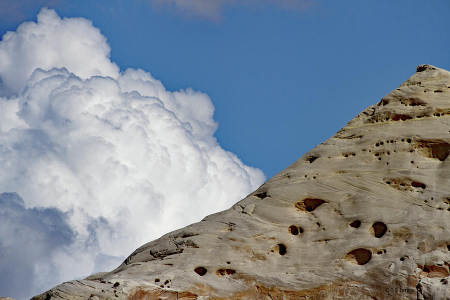 Rock, Sky And Clouds Digital Art by Tom Janca